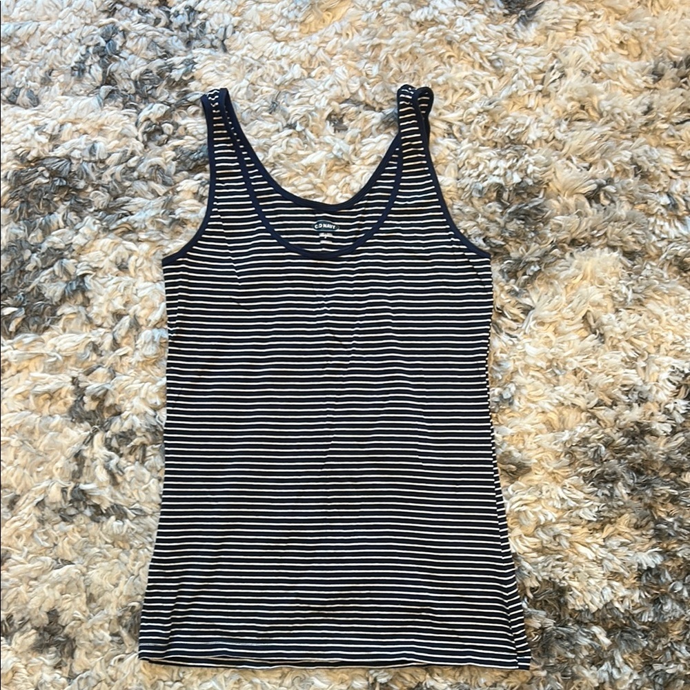 Old Navy navy and white stripe Sleeveless Tank Top size small NEVER WORN